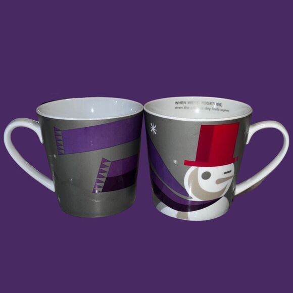 2 Starbucks 2011 Mug "When We're Together Even The Coldest Day Feels Warm” 14oz - Picture 1 of 4
